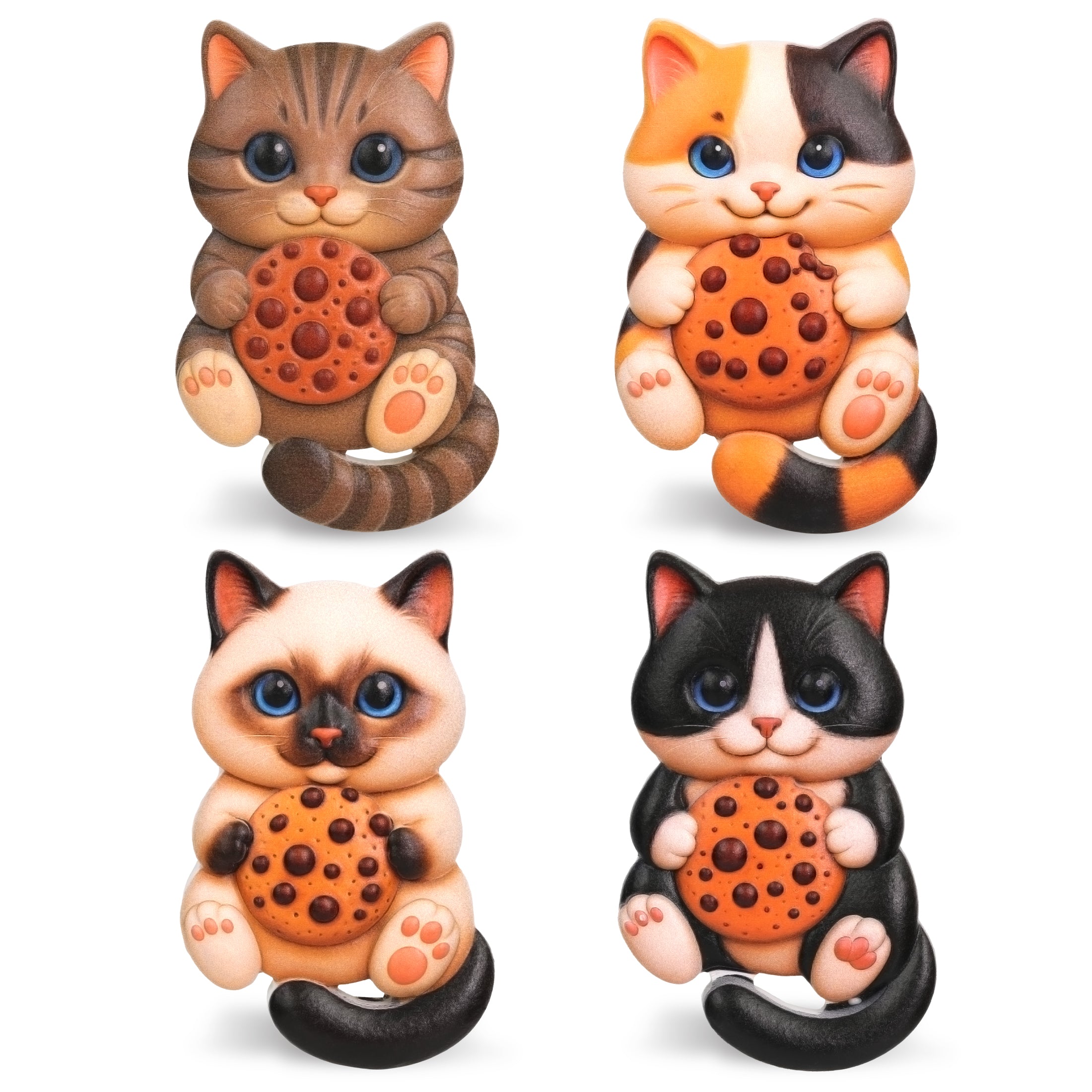 RESIN MAGNETS - SNACK TIME COOKIE CATS
