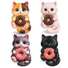 RESIN MAGNETS - SNACK TIME DONUT CATS