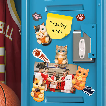 RESIN MAGNETS - SNACK TIME ICE CREAM CATS