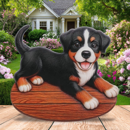RESIN MAGNETS - LAYING BERNESE PUPPY