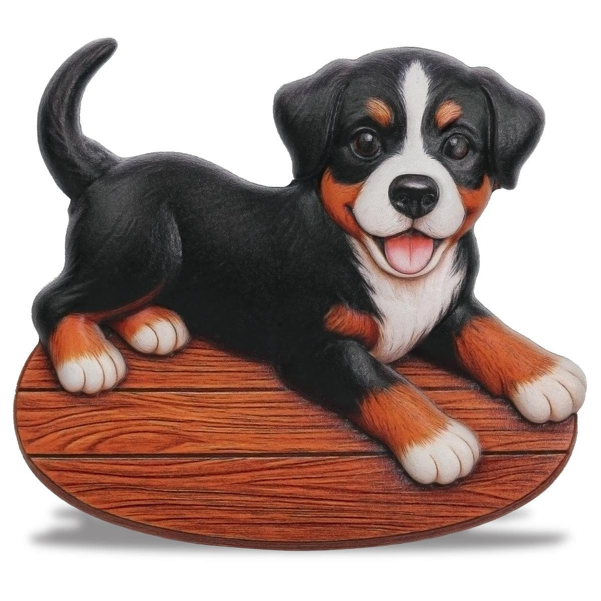 RESIN MAGNETS - LAYING BERNESE PUPPY