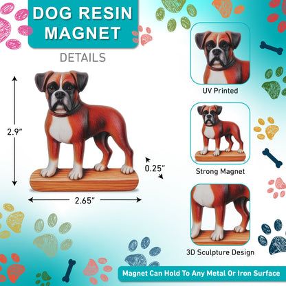 RESIN MAGNETS - BOXER DOG