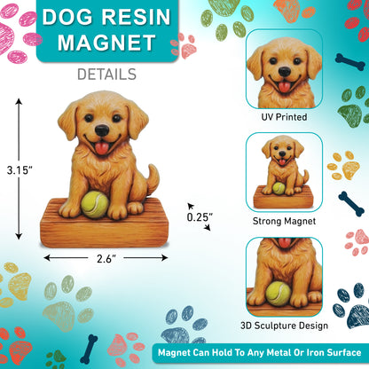 RESIN MAGNETS - GOLDEN RETRIEVER DOG