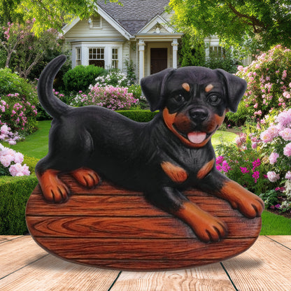 RESIN MAGNETS -  LAYING ROTTWEILER DOG