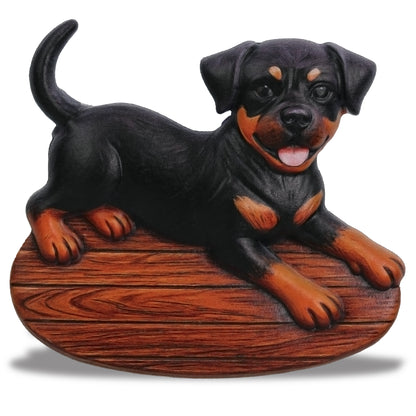 RESIN MAGNETS -  LAYING ROTTWEILER DOG
