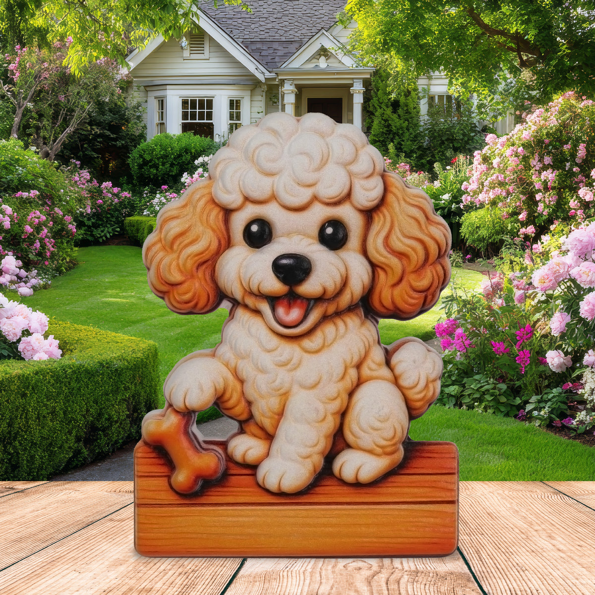 RESIN MAGNETS - POODLE DOG