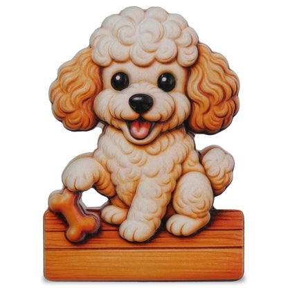 RESIN MAGNETS - POODLE DOG