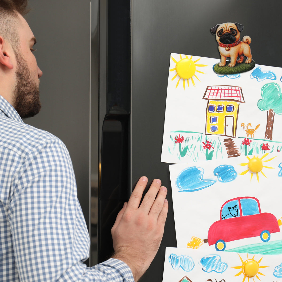 RESIN MAGNETS - PUG DOG