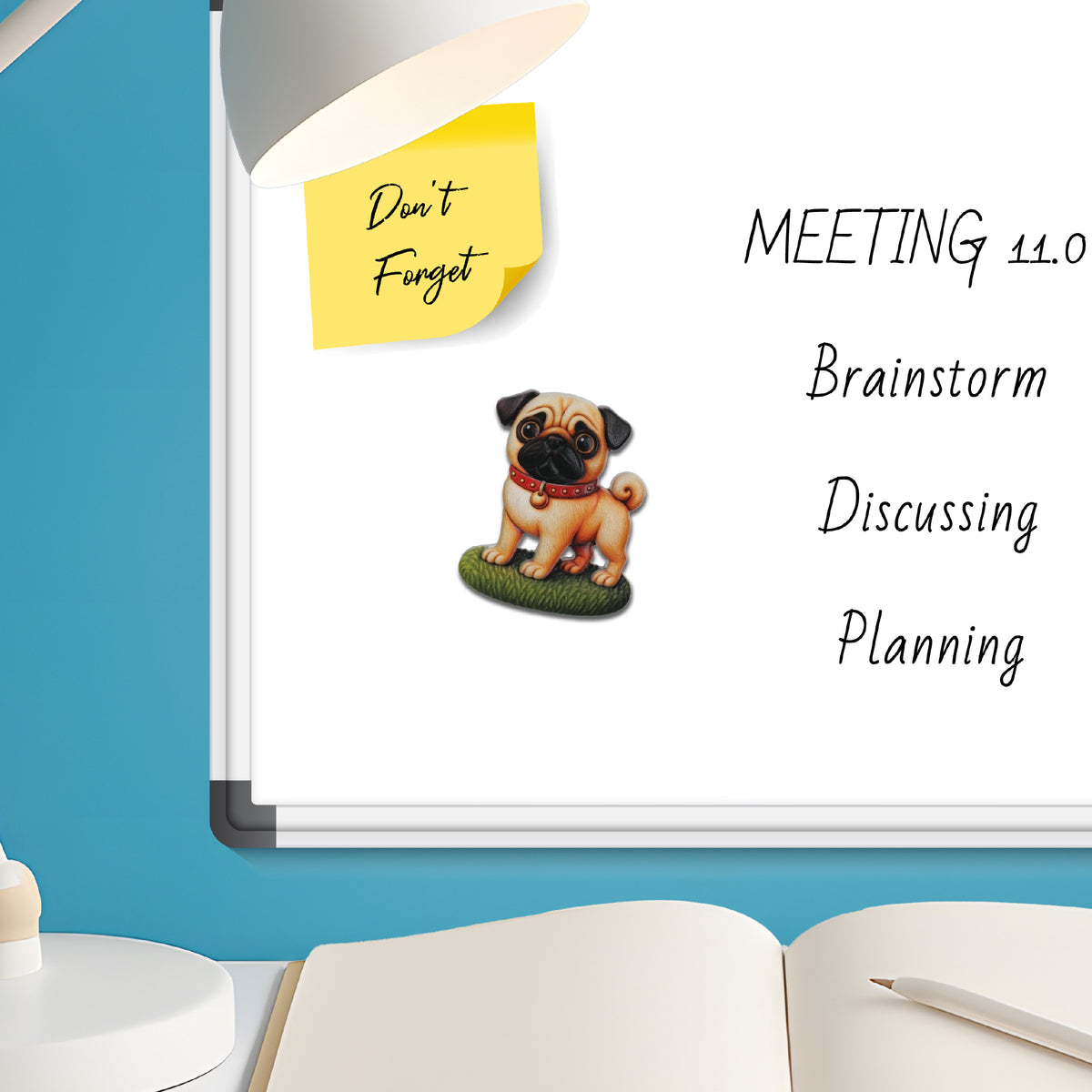 RESIN MAGNETS - PUG DOG