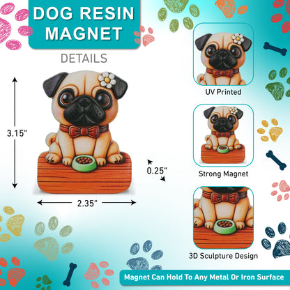 RESIN MAGNETS - CUTE PUG DOG