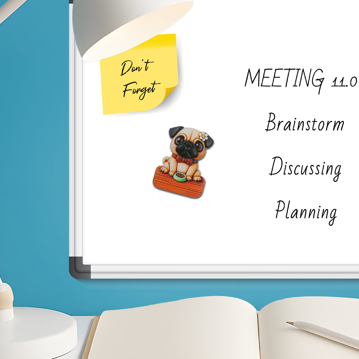 RESIN MAGNETS - CUTE PUG DOG