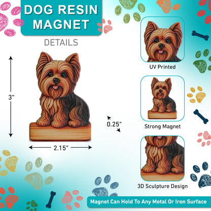 RESIN MAGNETS - YORKSHIRE TERRIER DOG