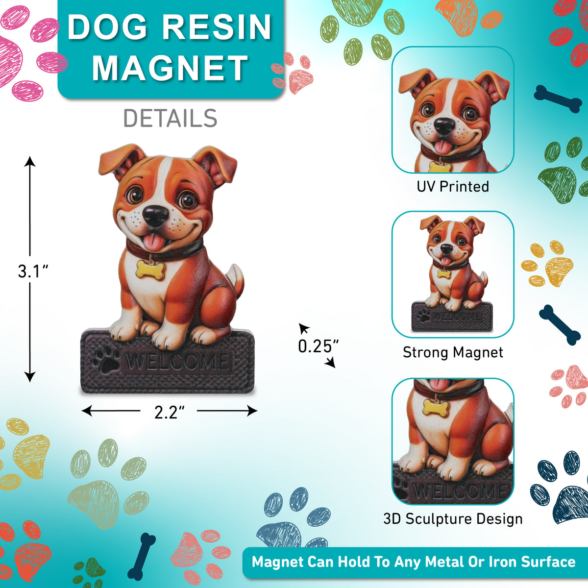RESIN MAGNETS - PIT BULL DOG