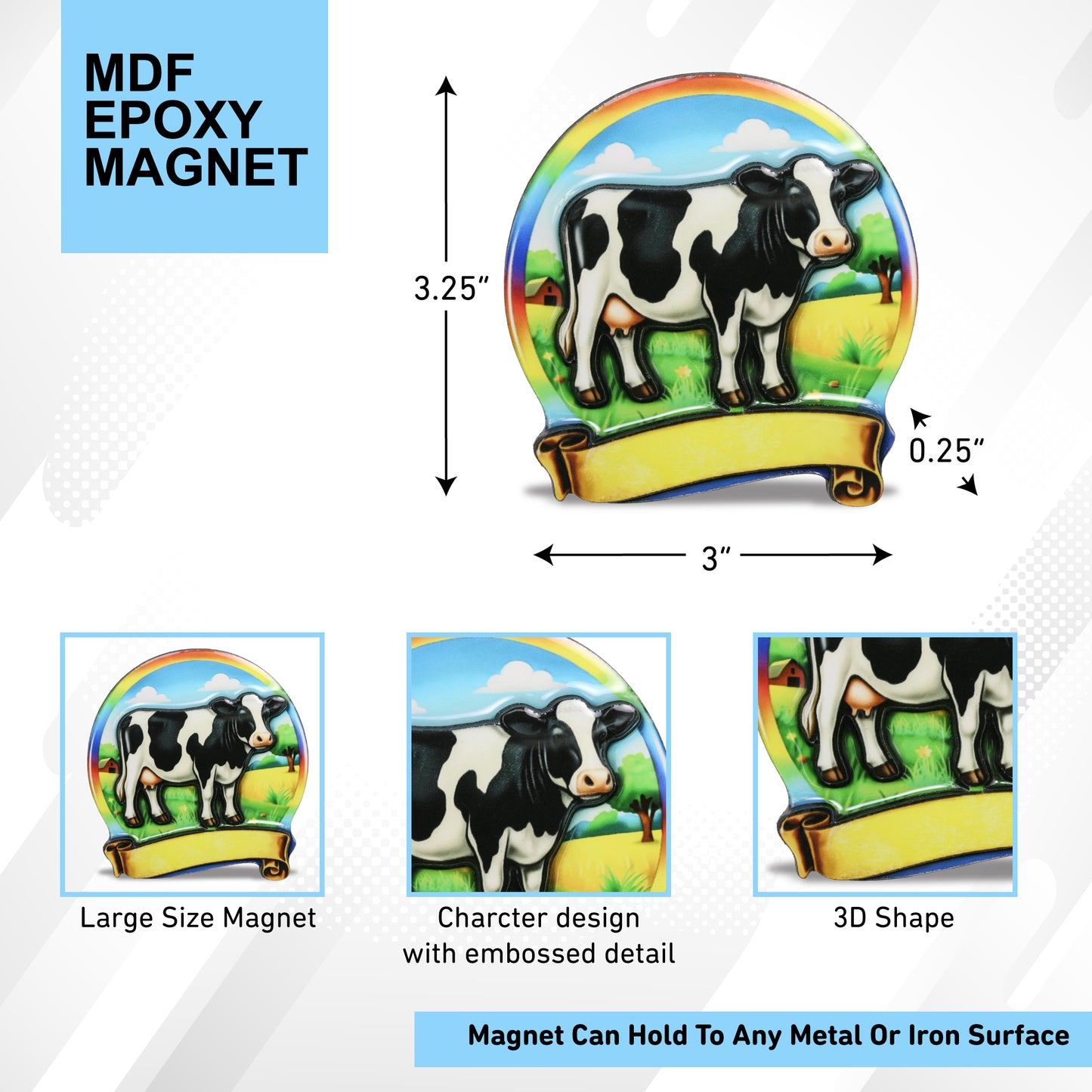 MDF EPOXY MAGNET - COW