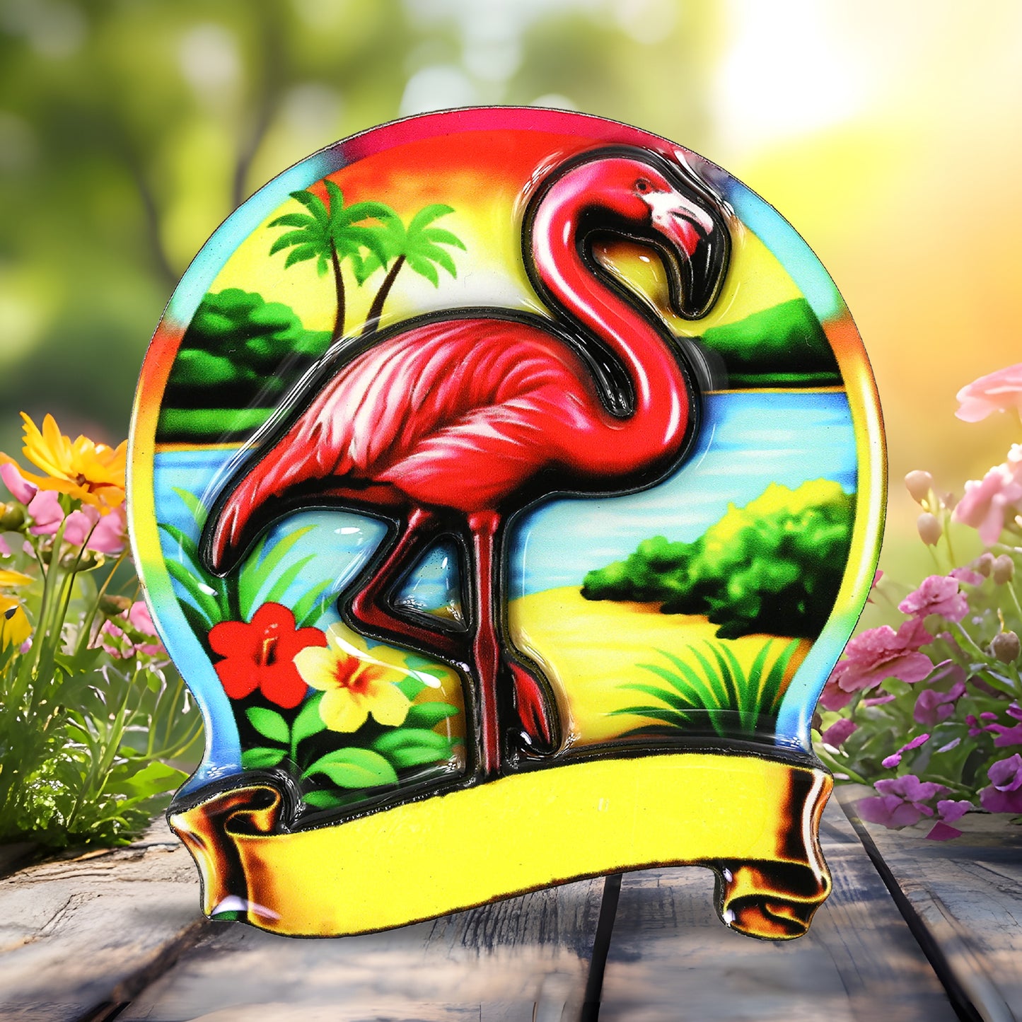 MDF EPOXY MAGNET - FLAMINGO