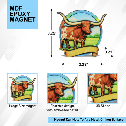MDF EPOXY MAGNET - LONGHORN