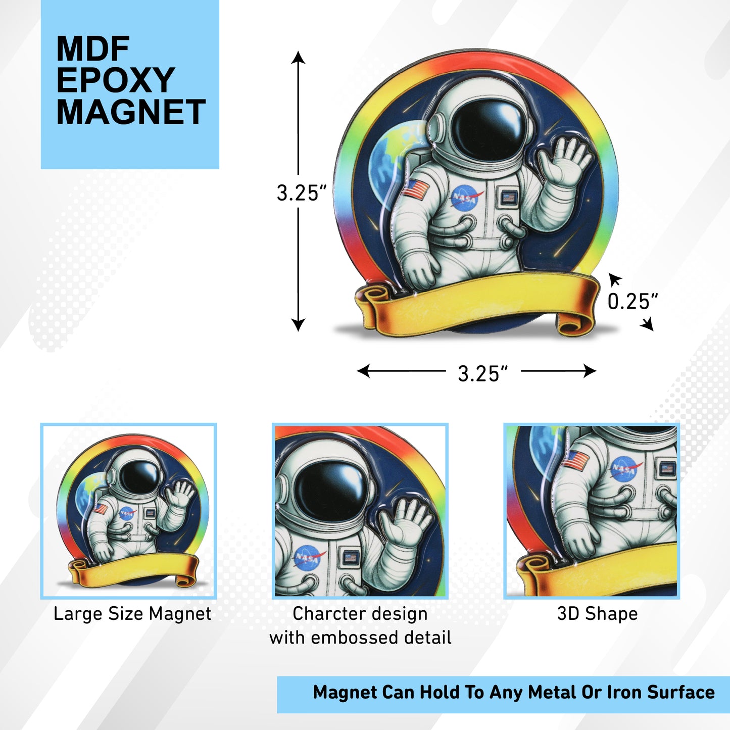 MDF EPOXY MAGNET - ASTRONAUT