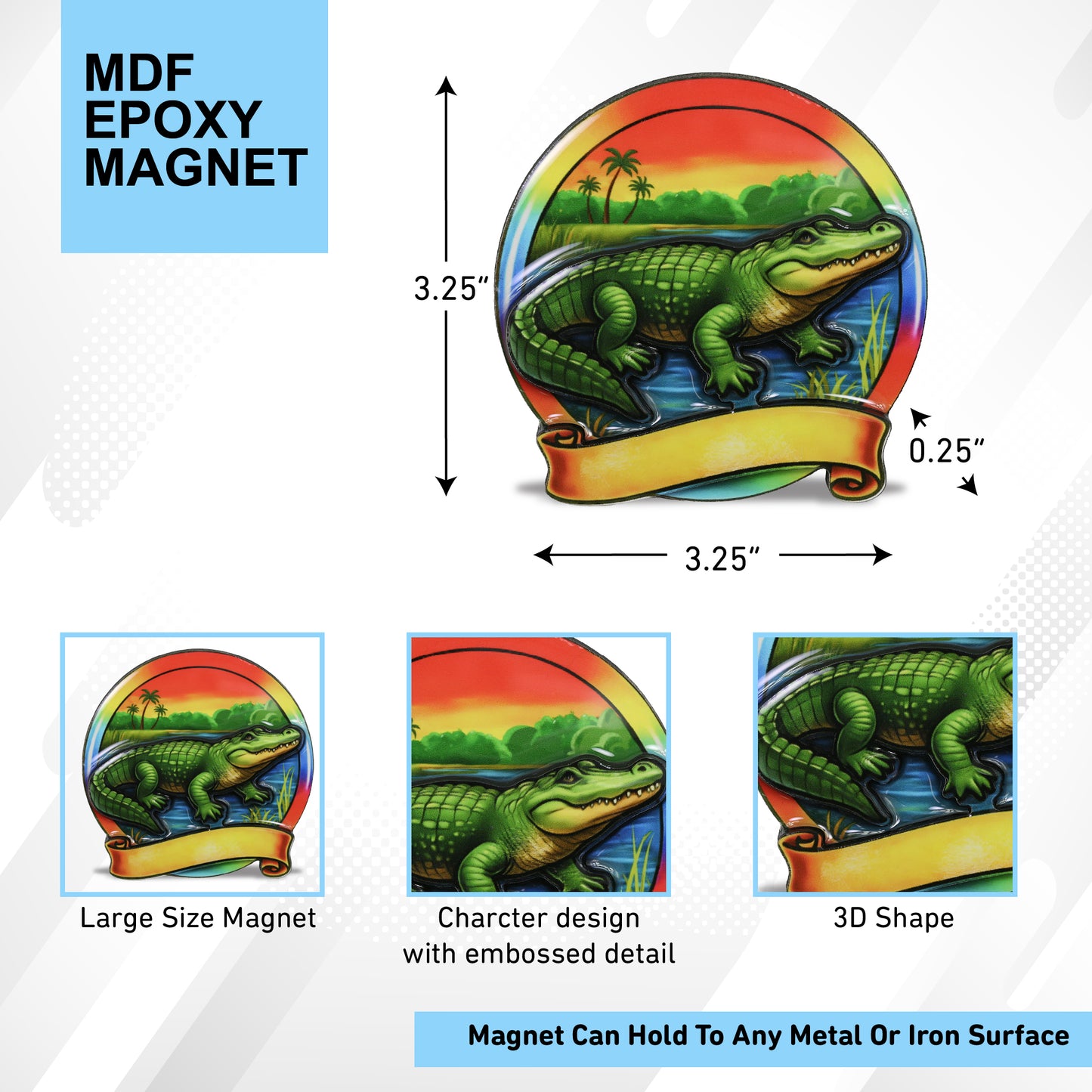 MDF EPOXY MAGNET - ALLIGATOR