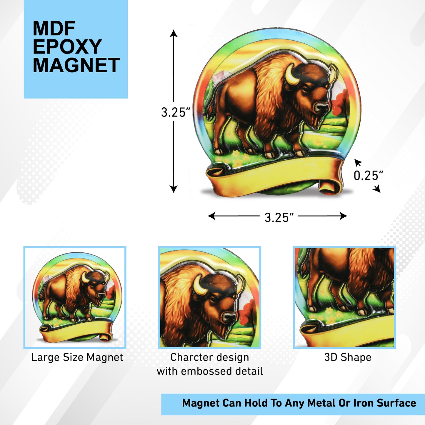 MDF EPOXY MAGNET - BUFFALO