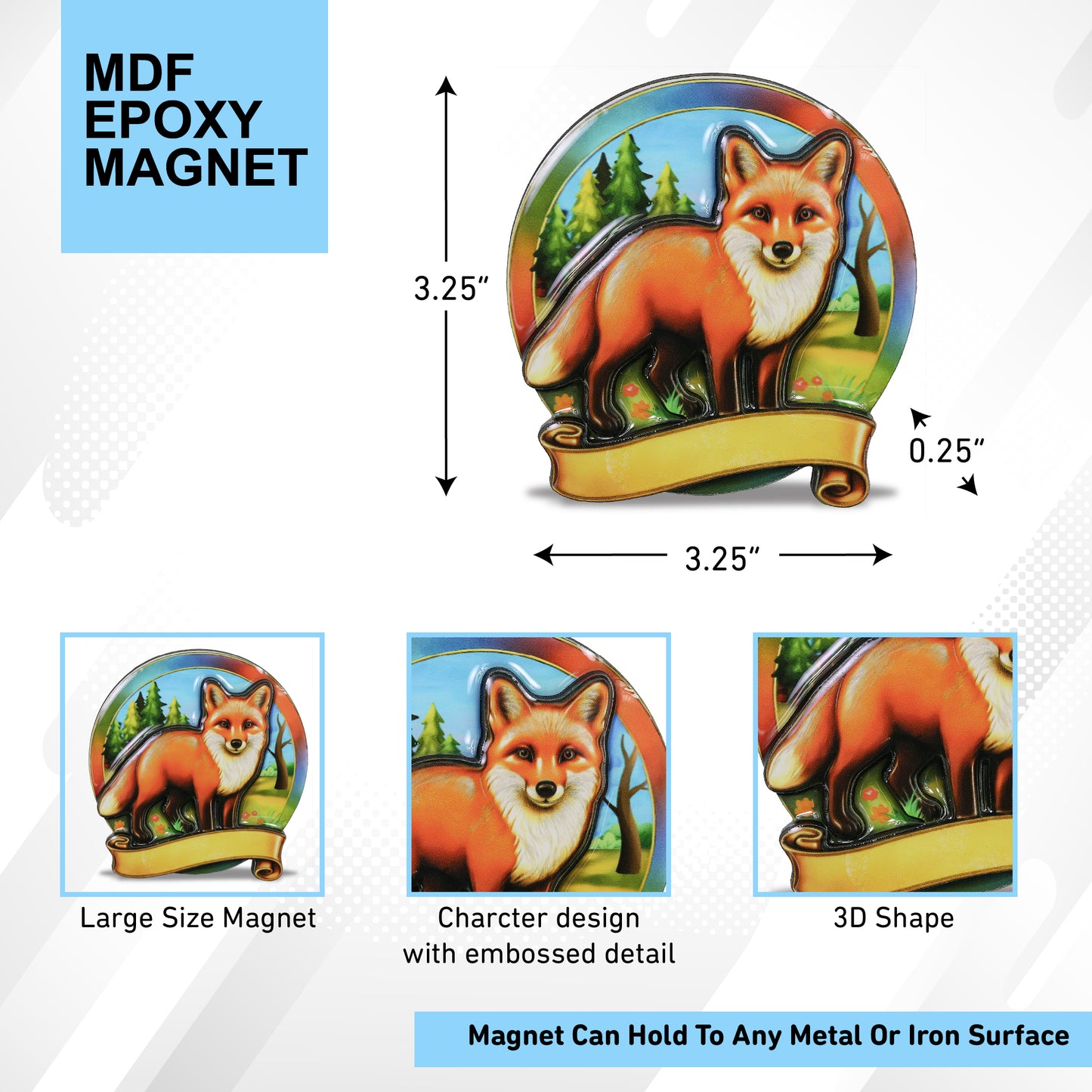 MDF EPOXY MAGNET - FOX