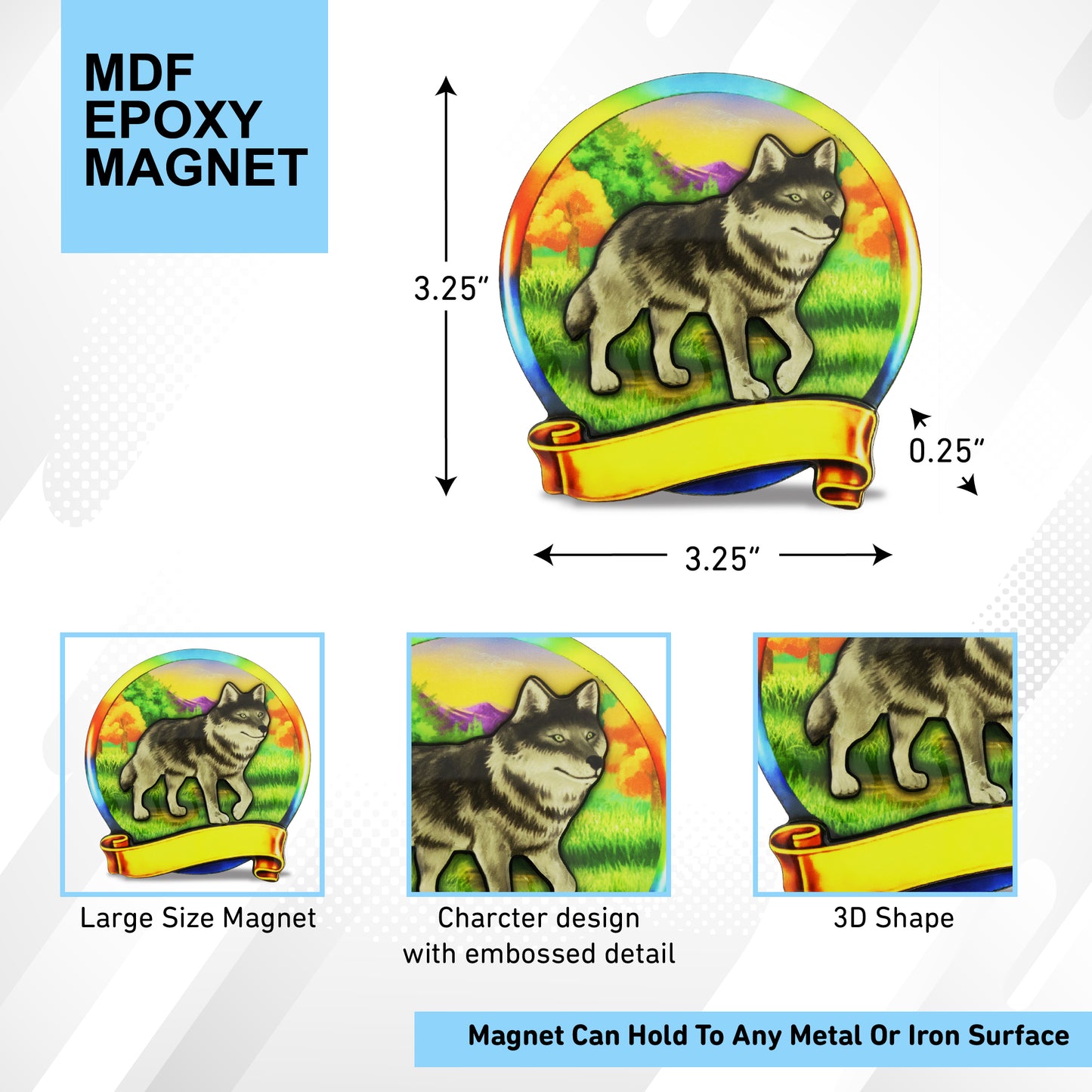 MDF EPOXY MAGNET - WOLF