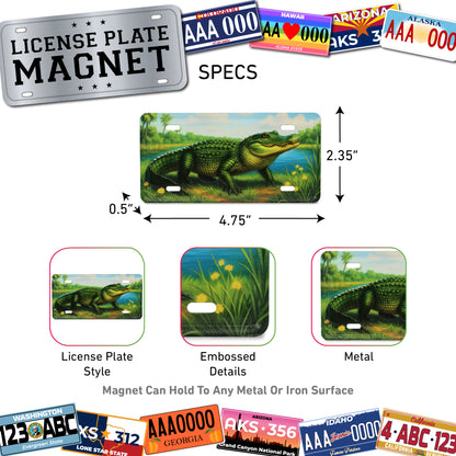 LICENSE PLATE MAGNET - ALLIGATOR
