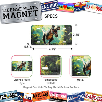 LICENSE PLATE MAGNET - T-REX