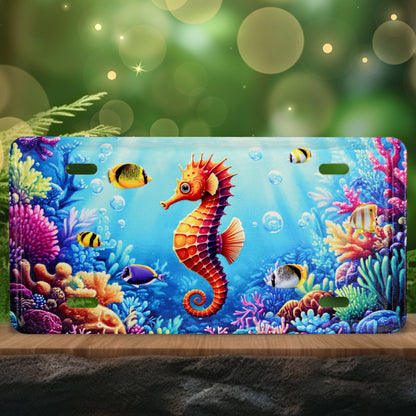 LICENSE PLATE MAGNET - SEAHORSE
