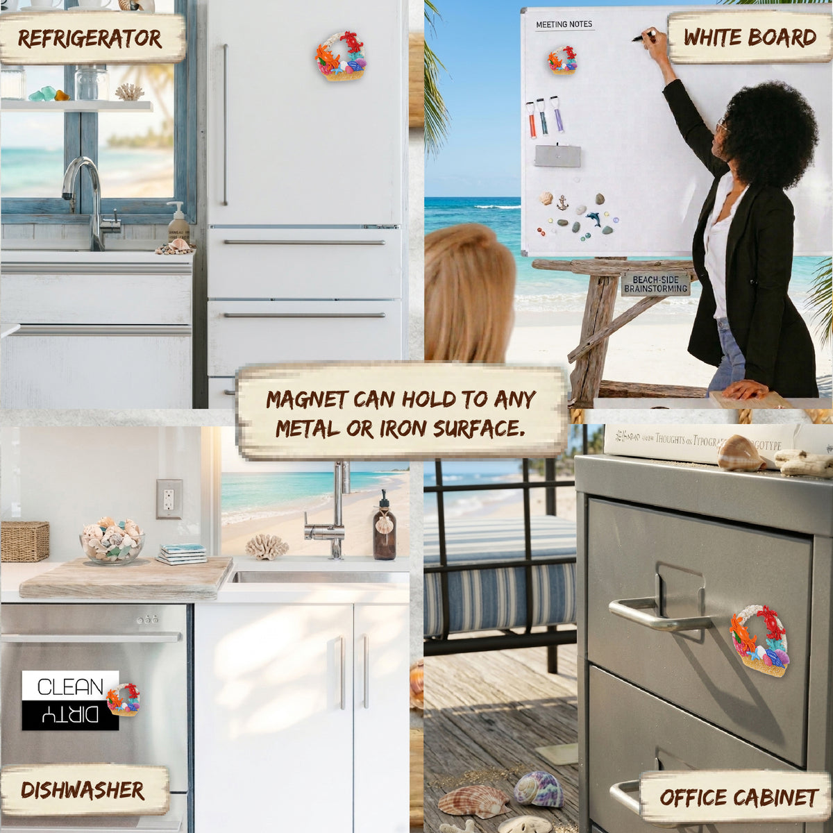 RESIN MAGNET - SAND REEF - CRAB