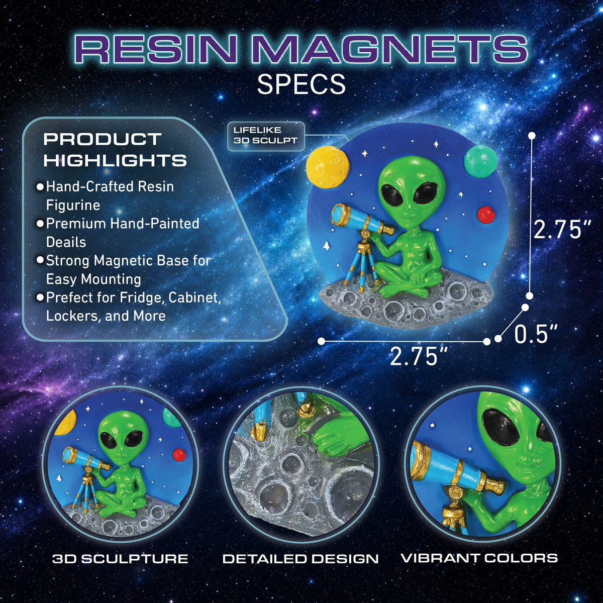 RESIN MAGNET - ALIEN