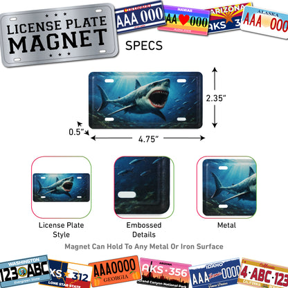 LICENSE PLATE MAGNET - SHARK