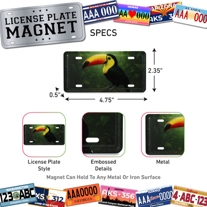 LICENSE PLATE MAGNET - TOUCAN