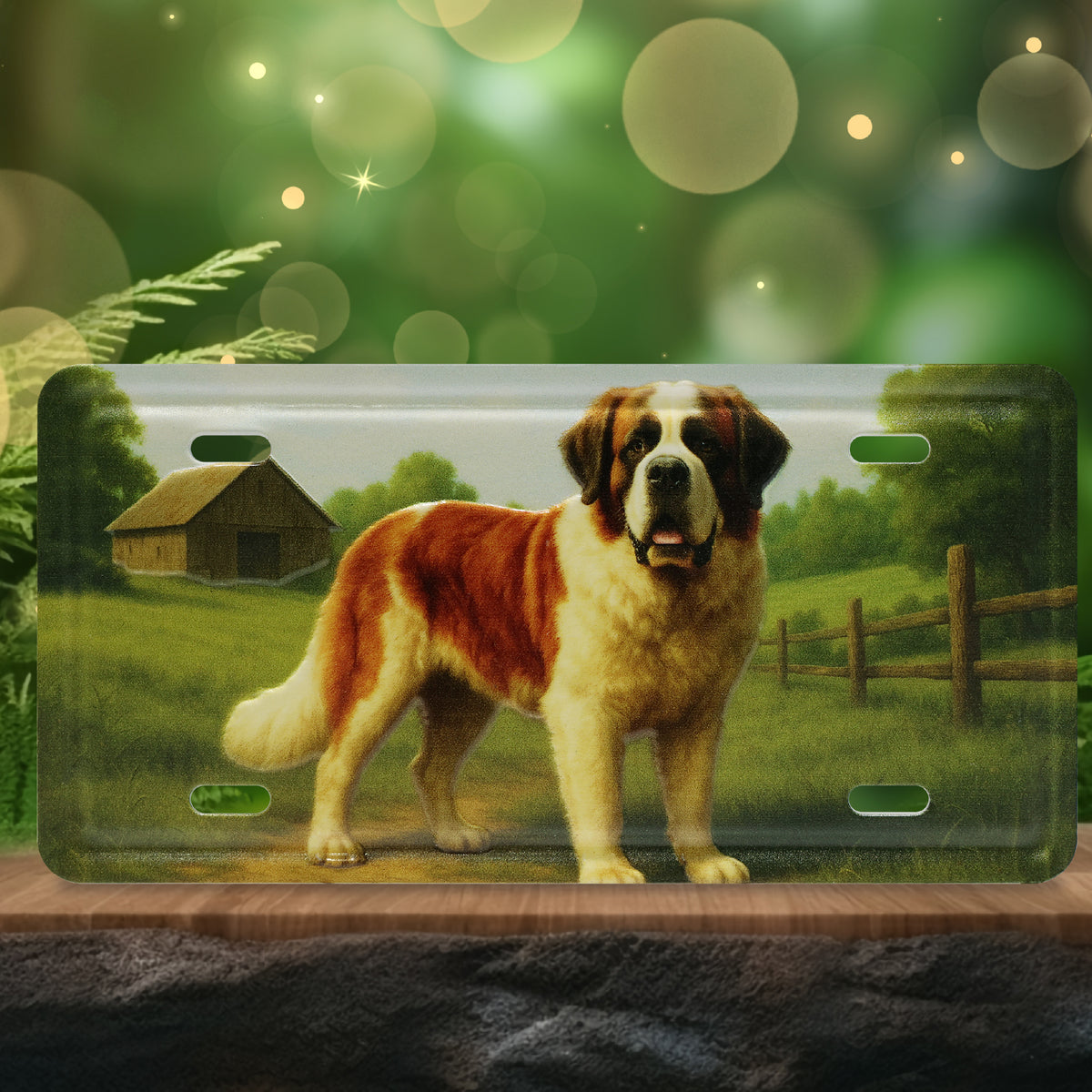 LICENSE PLATE MAGNET - ST. BERNARD DOG
