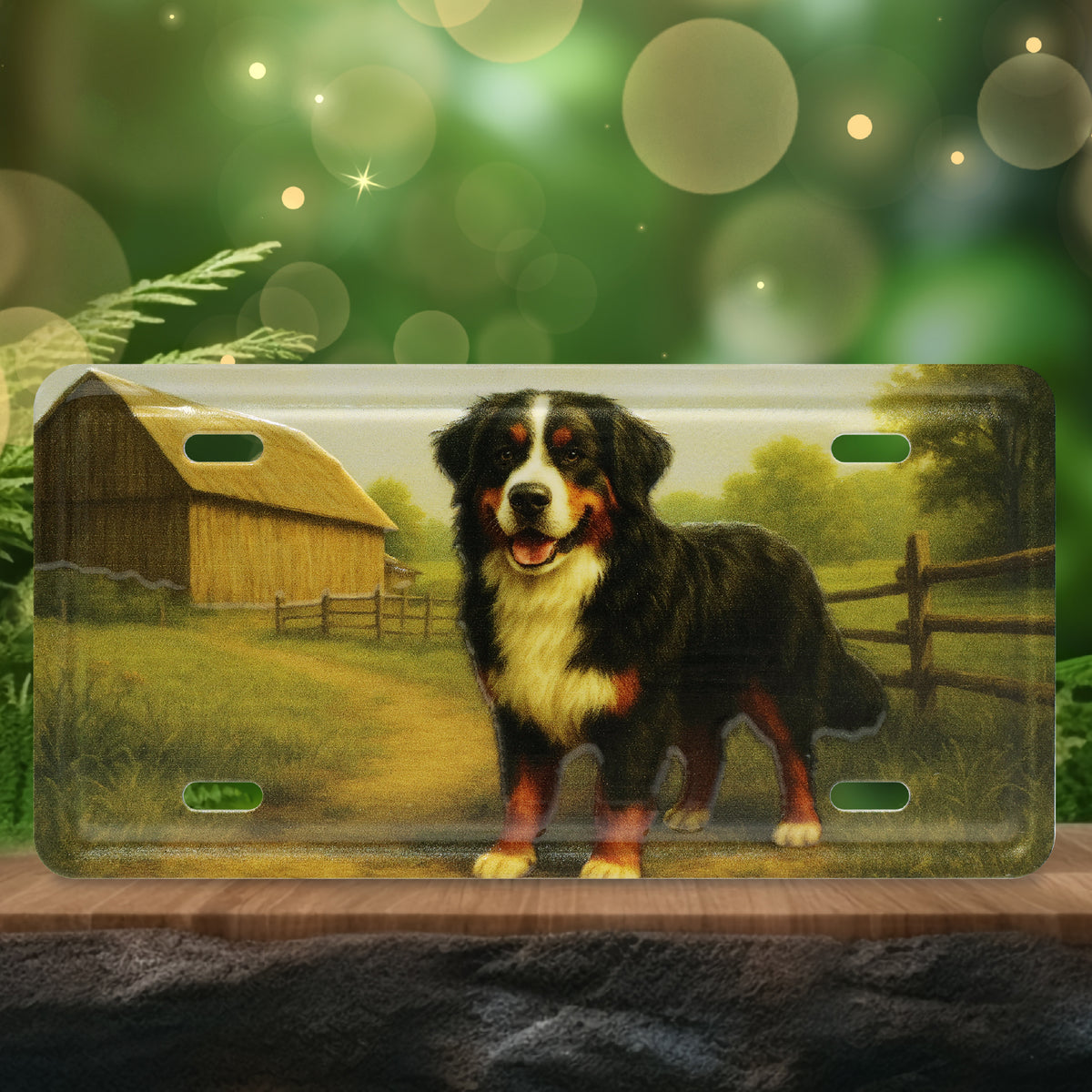 LICENSE PLATE MAGNET - BERNESE DOG