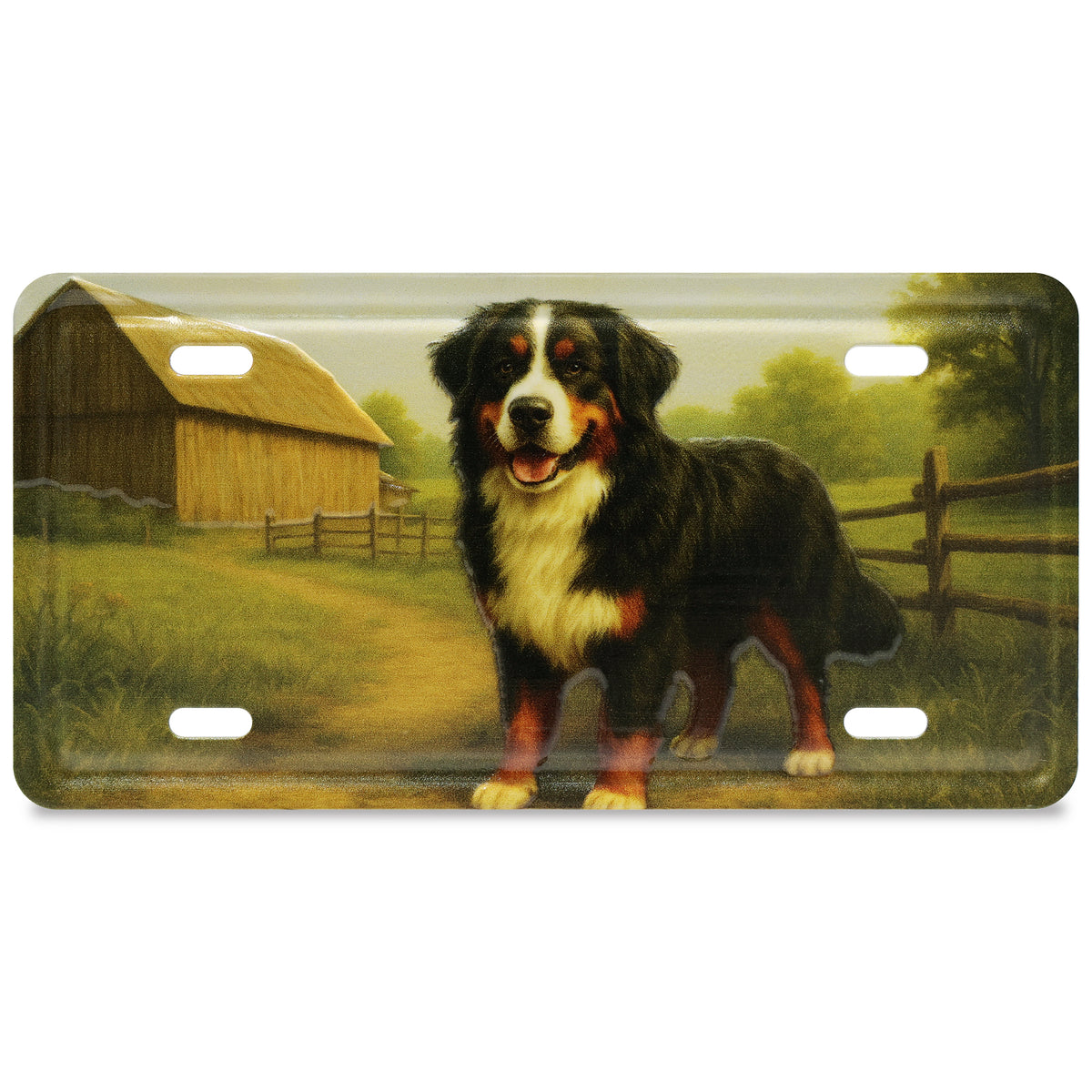 LICENSE PLATE MAGNET - BERNESE DOG