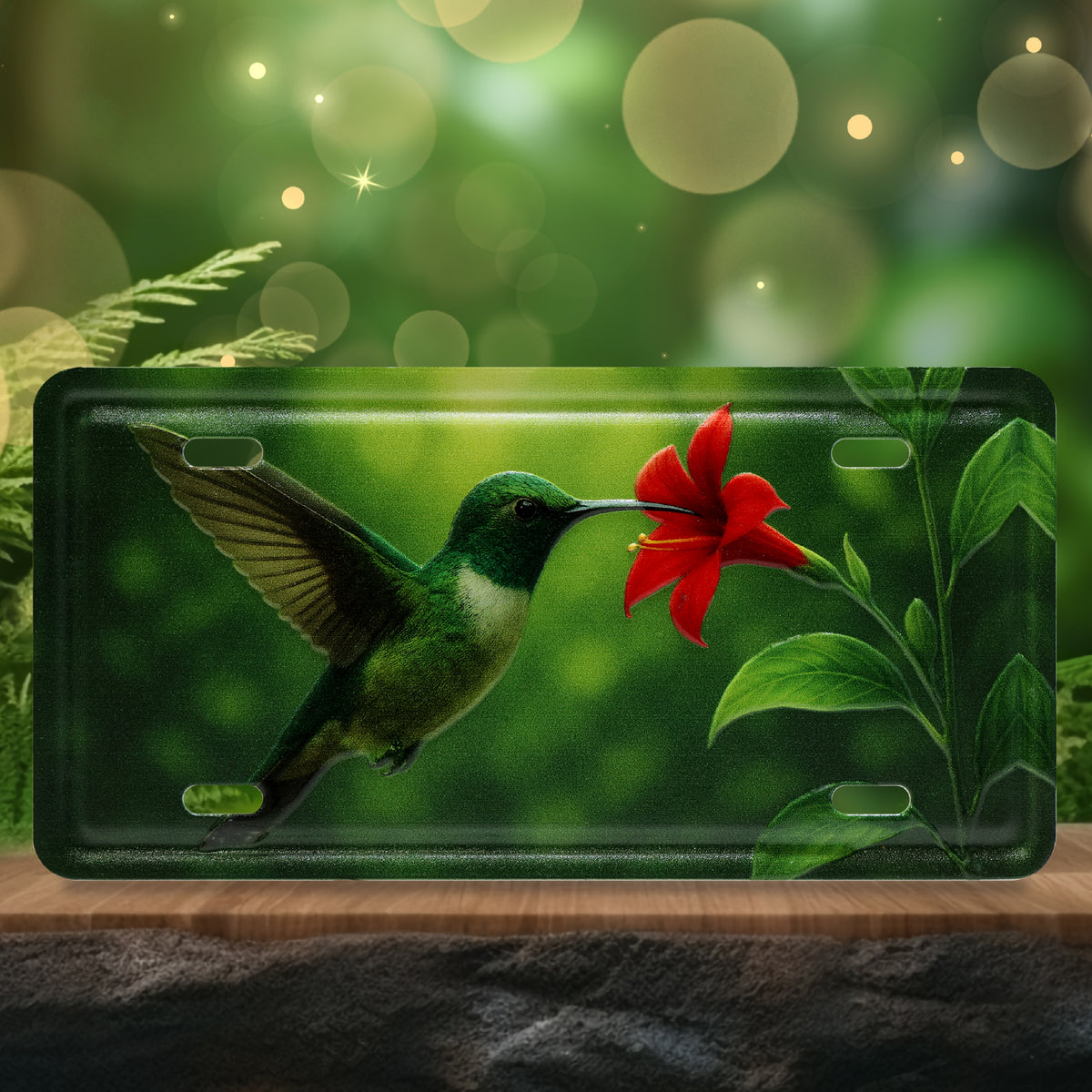 LICENSE PLATE MAGNET - HUMMINGBIRD
