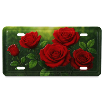 LICENSE PLATE MAGNET - ROSES