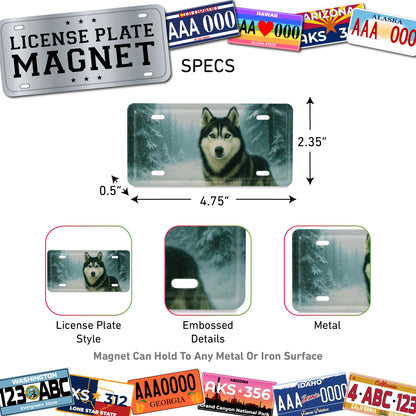 LICENSE PLATE MAGNET - HUSKY