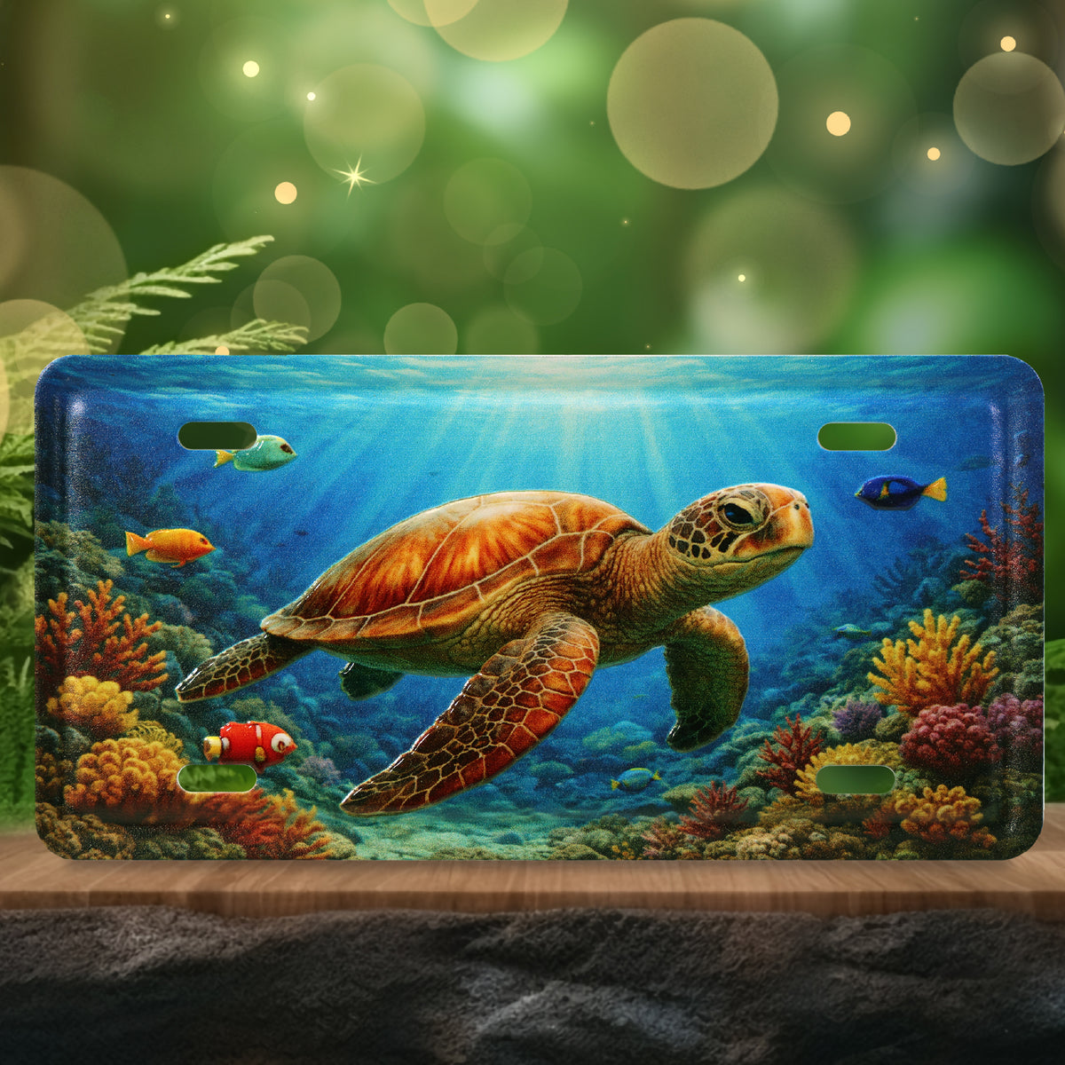 LICENSE PLATE MAGNET - SEA TURTLE