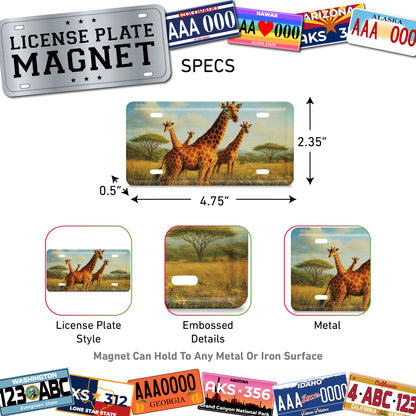 LICENSE PLATE MAGNET - GIRAFFE