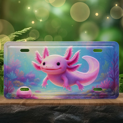 LICENSE PLATE MAGNET - PASTEL AXOLOTL