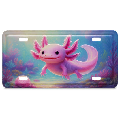 LICENSE PLATE MAGNET - PASTEL AXOLOTL