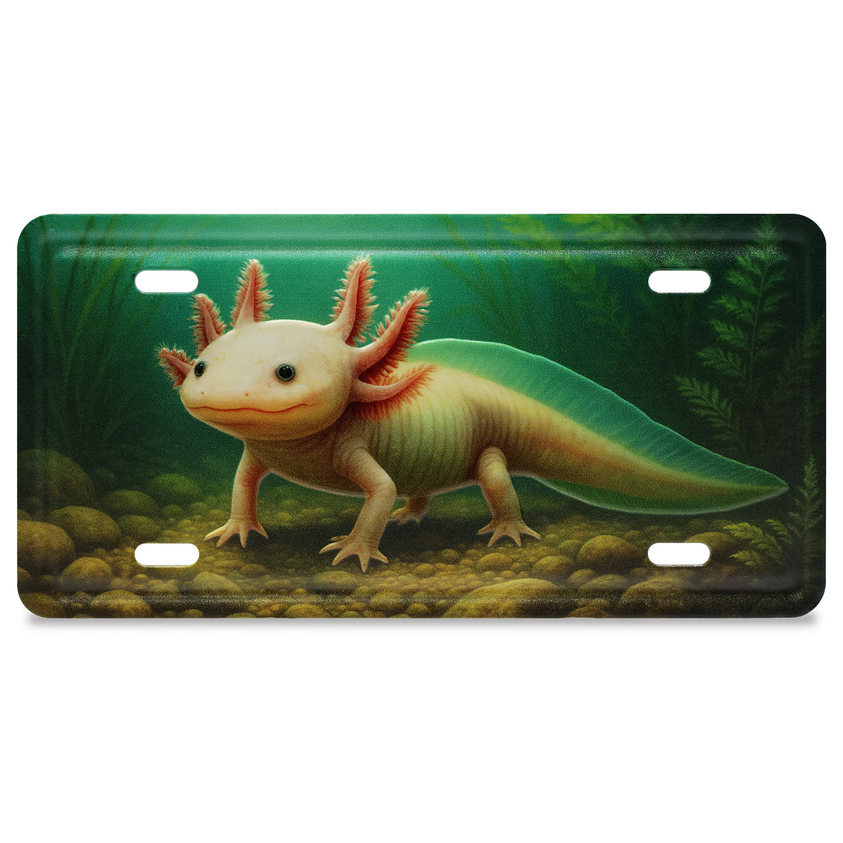 LICENSE PLATE MAGNET - UNDERWATER AXOLOTL