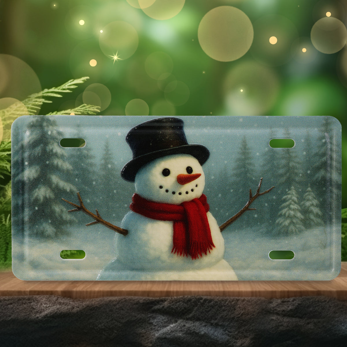 LICENSE PLATE MAGNET - SNOWMAN