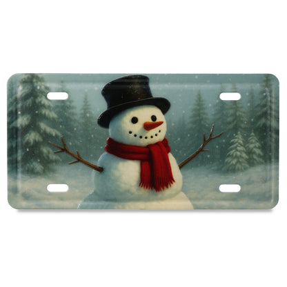 LICENSE PLATE MAGNET - SNOWMAN