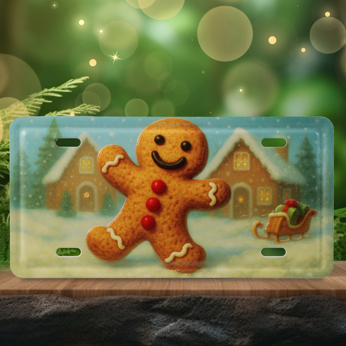 LICENSE PLATE MAGNET - GINGERBREAD MAN