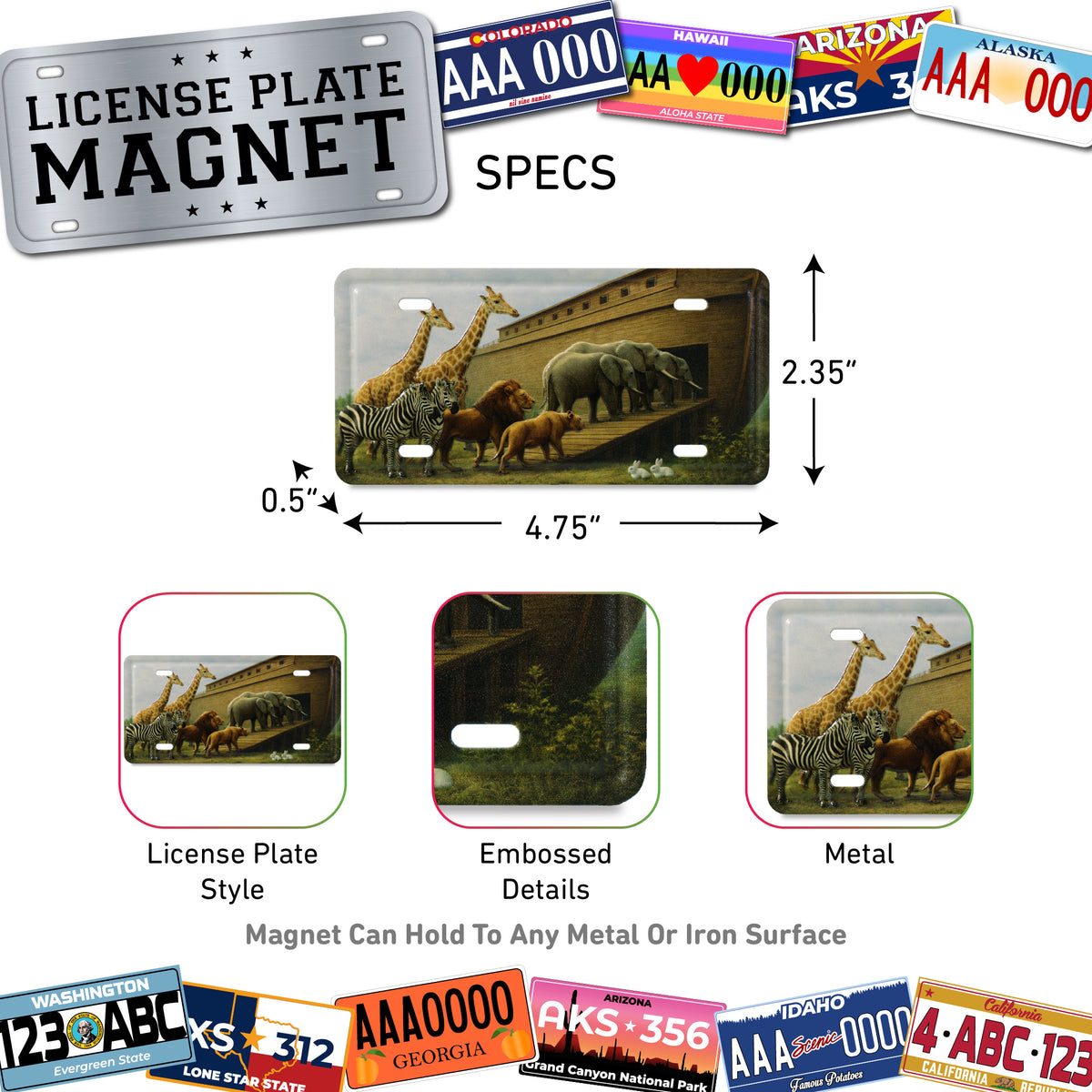 LICENSE PLATE MAGNET - NOAH'S ARC