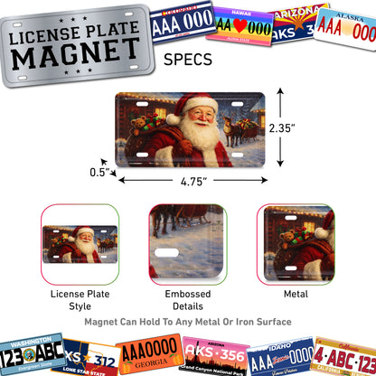 LICENSE PLATE MAGNET - SANTA CLAUSE