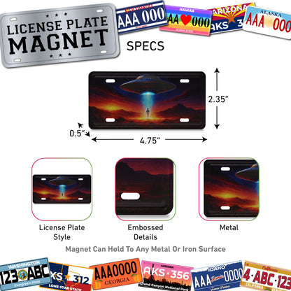 LICENSE PLATE MAGNET - UFO