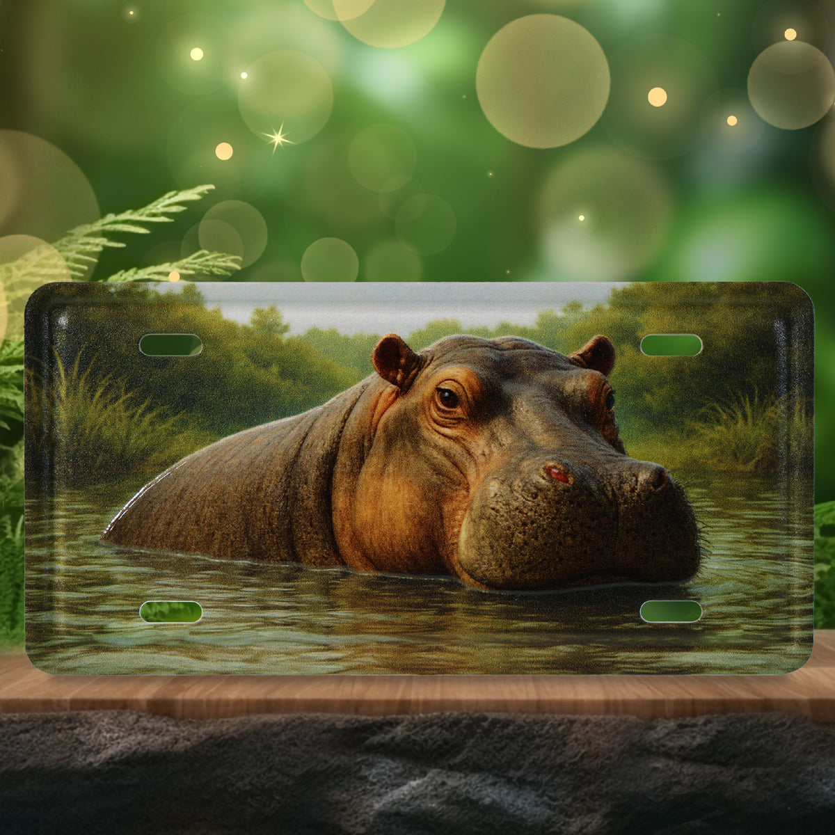LICENSE PLATE MAGNET - HIPPO